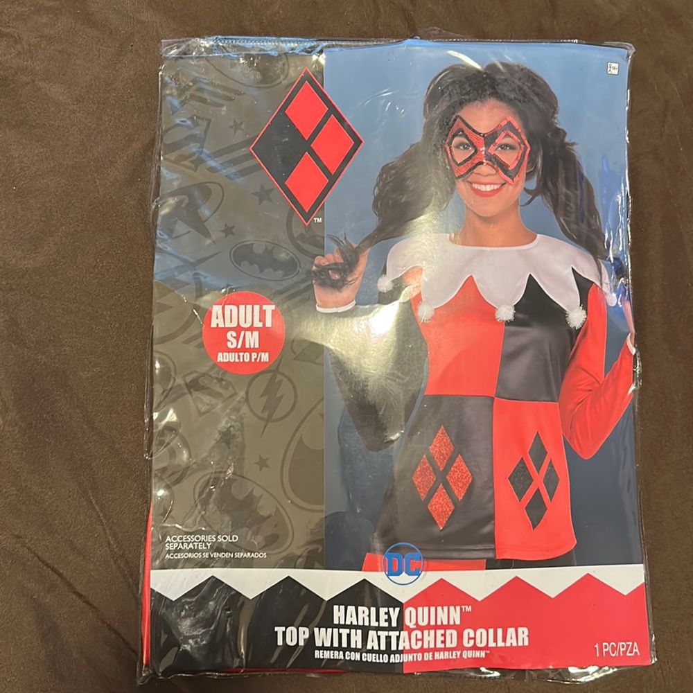 Harley Quinn Top with attached collar